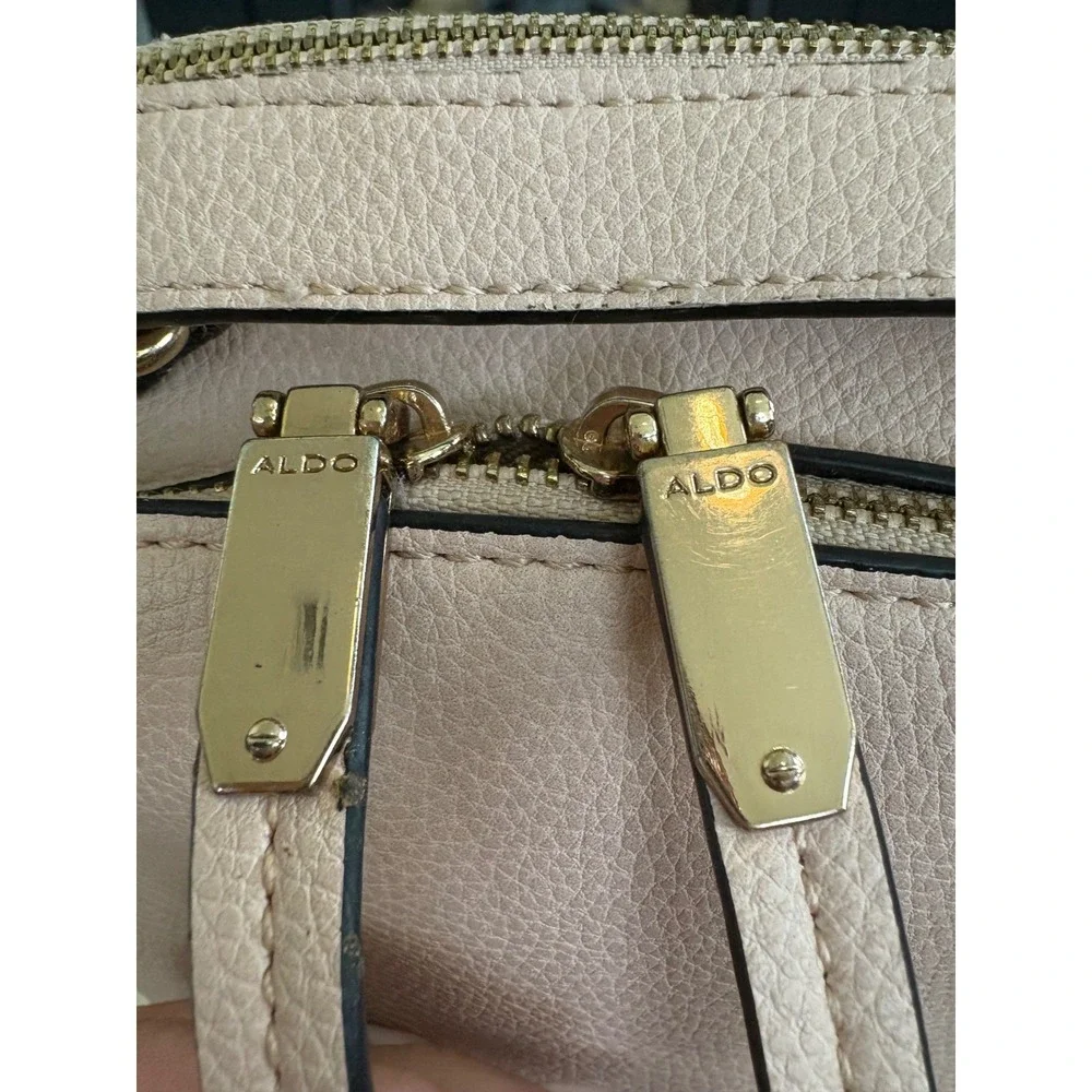 ALDO Backpack‎ Purse Women's Pink Leather Gold Hardware Travel Bag